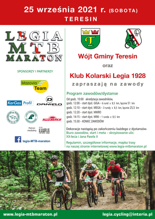 Plakat Legia MTB Maraton