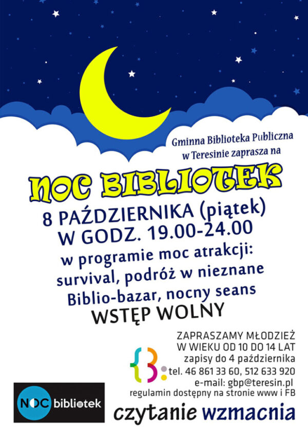 Plakat NOC BIBLIOTEK