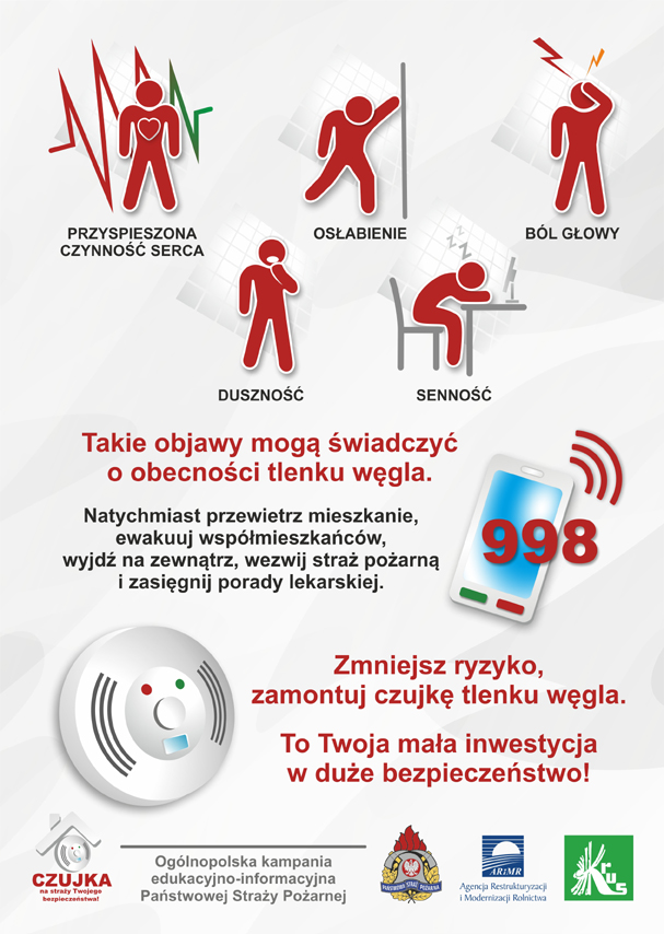 Plakat Ogólnopolskiej kampanii edukacyjno-informacyjnej Państwowej Straży Pożarnej